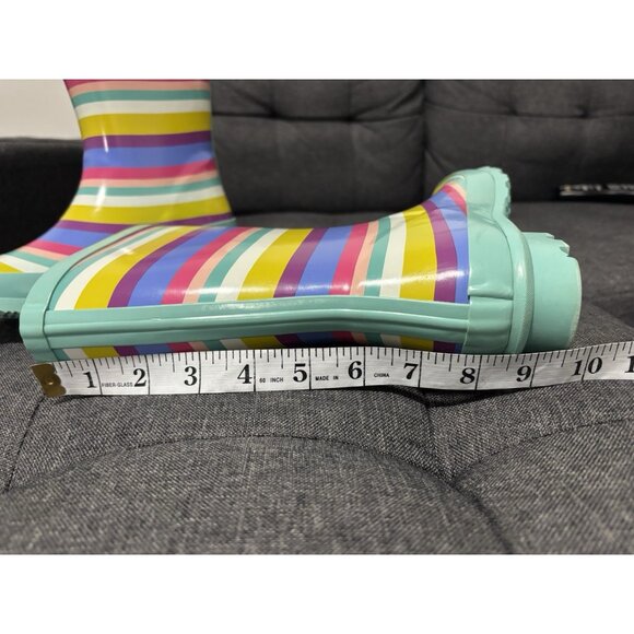 Rain Boots  Rainbow stripe size 3 George Toddler shoes Girls little girls - Picture 2 of 9